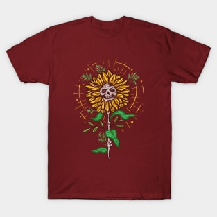 Sunflower Skull T-Shirt